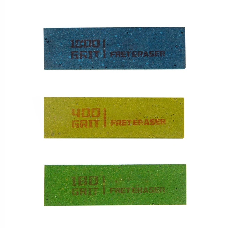 

4Pcs Bone Material DIY Unslotted Nut & 3Pcs Guitar Polishing Rubber Erasers Abrasive for Fretwire 180 & 400 & 1000 Grit