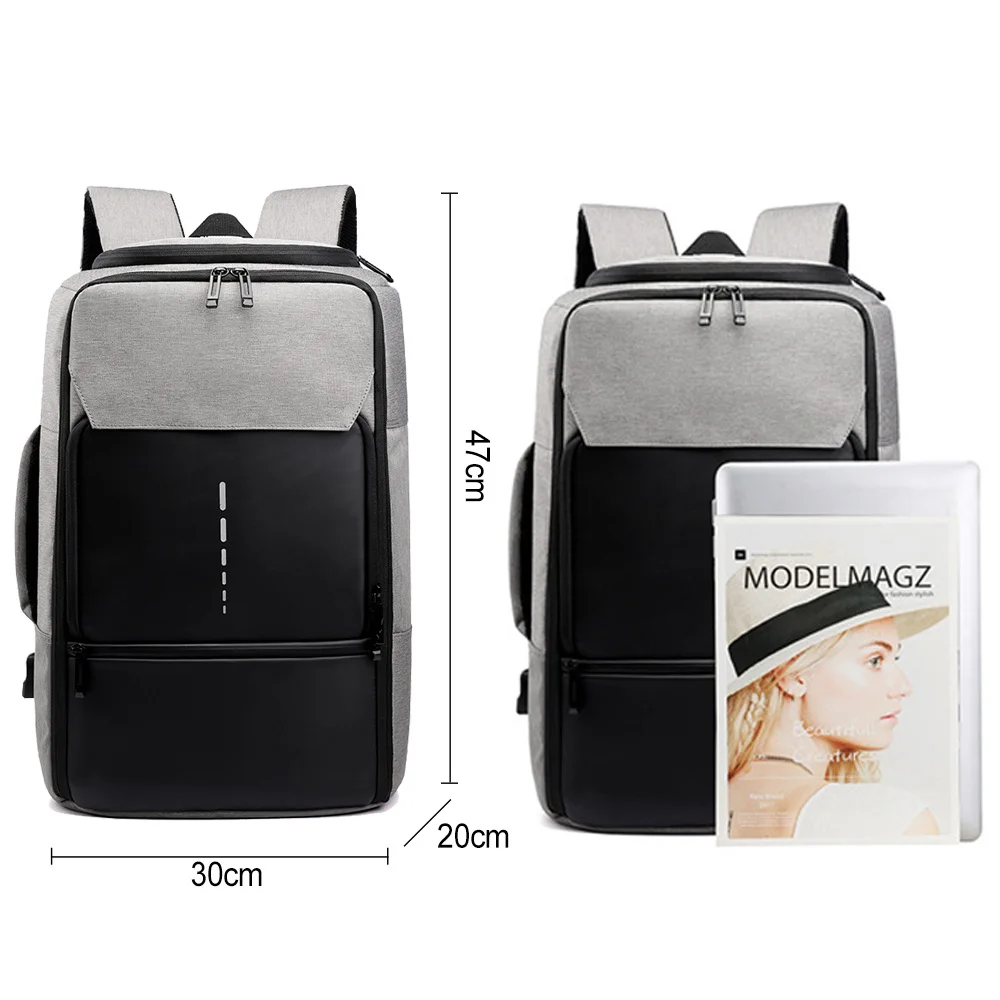 

15.6 inch Laptop Backpack USB Charge Men School Notebook Bag Waterproof Solid Business Travel School Backpacks Mochila XA603ZC