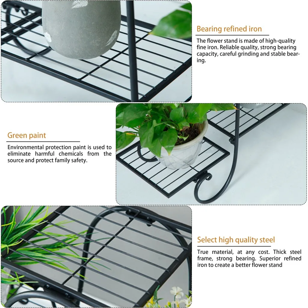 6-уровневая металлическая подставка для растений цветочный горшок садовая полка