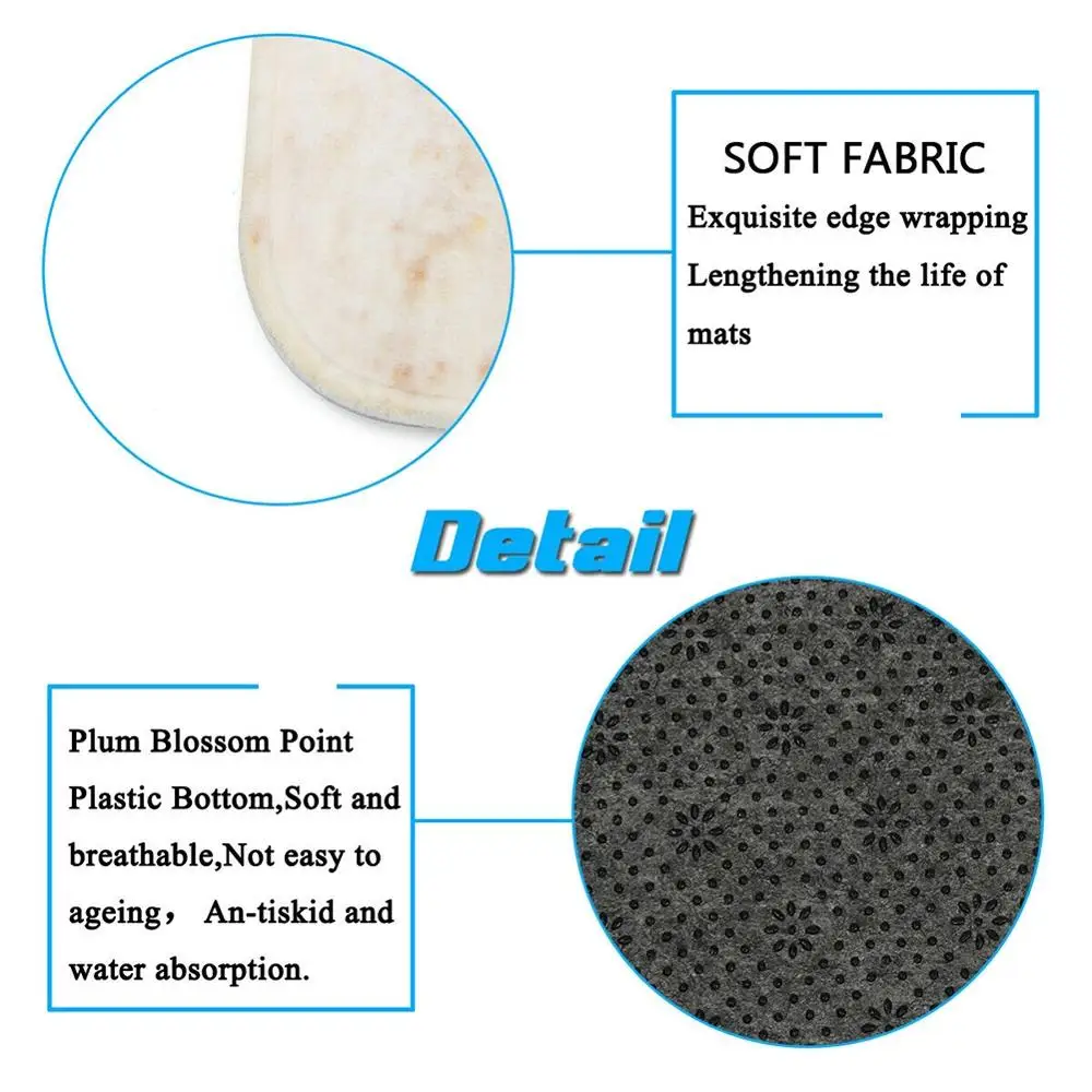 

Flannel Bathroom Floor Mat Toilet Mat Toilet Cover Three-Piece Water-Absorbing Moisture-Proof and Dirt-Resistant