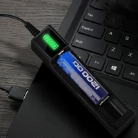 1 slot usb port led indicator smart charger adapter for rechargeable battery