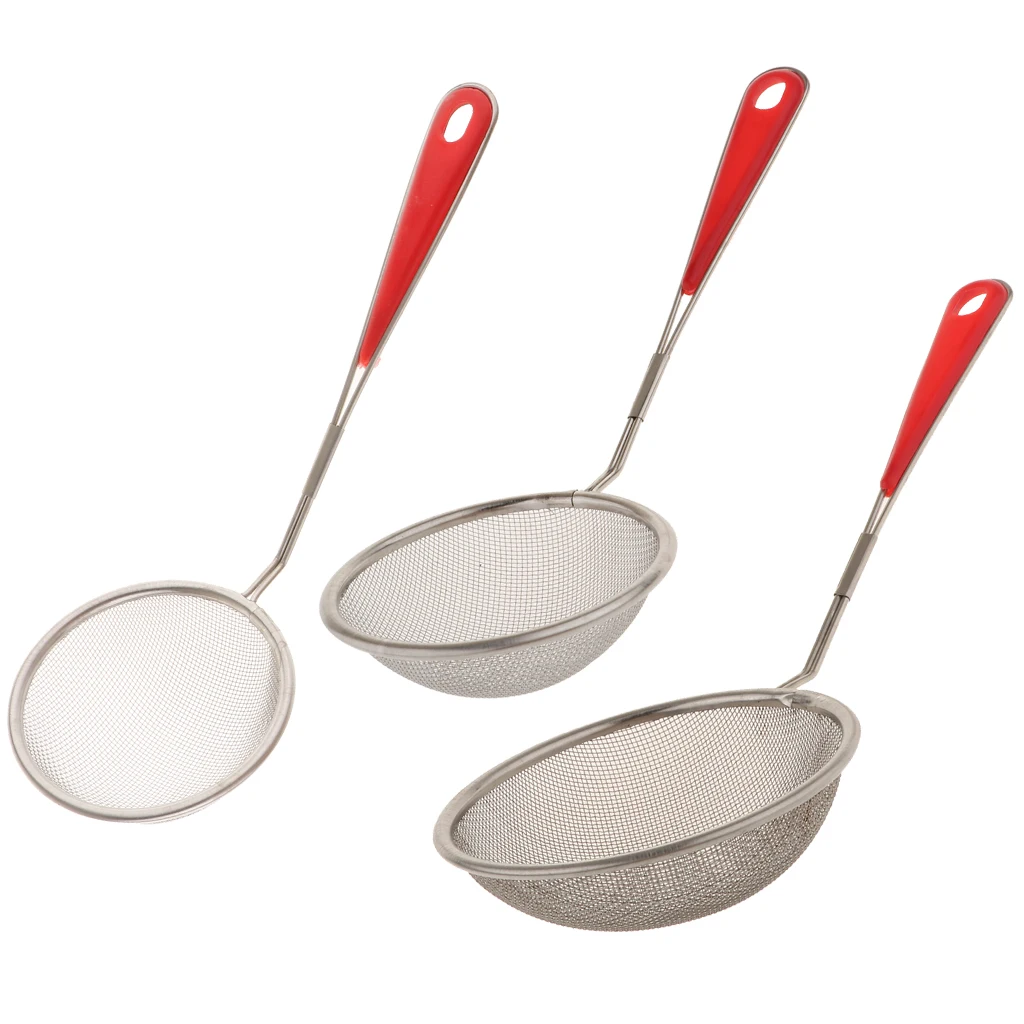 

Kitchen Cooking Dinner Mesh Strainer or Drain Polished Jewelry Tool 3 Size
