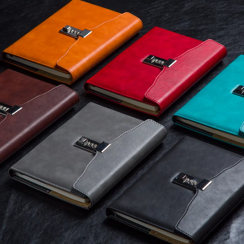 A5 замок для дневника простой Тетрадь Роскошные деловая кожаная записная книжка с