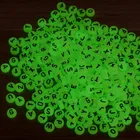 200 шт., светящиеся акриловые бусины с буквами на английском языке, с буквами в виде сердечек и цифр, свободные бусины-подвески, аксессуары для самостоятельного изготовления ювелирных украшений