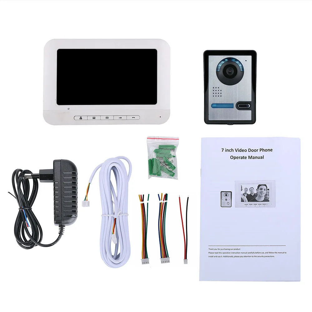 

7" Monitor Video Doorbell Door Phone Kit IR Night Vision Door Camera Video Intercom interphone system for home villa