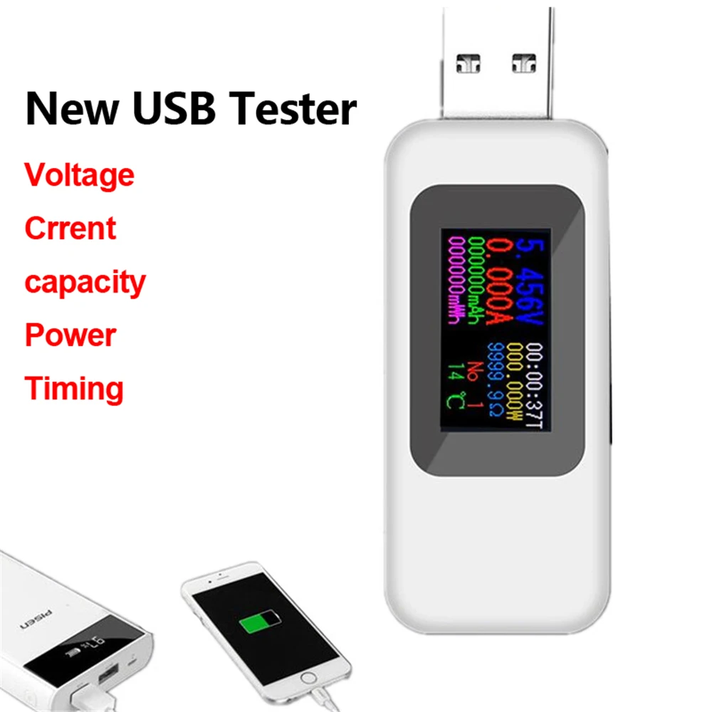 

10 in 1 USB tester DC Digital voltmeter amperimetro current voltage meter amp volt ammeter detector power bank charger indicator
