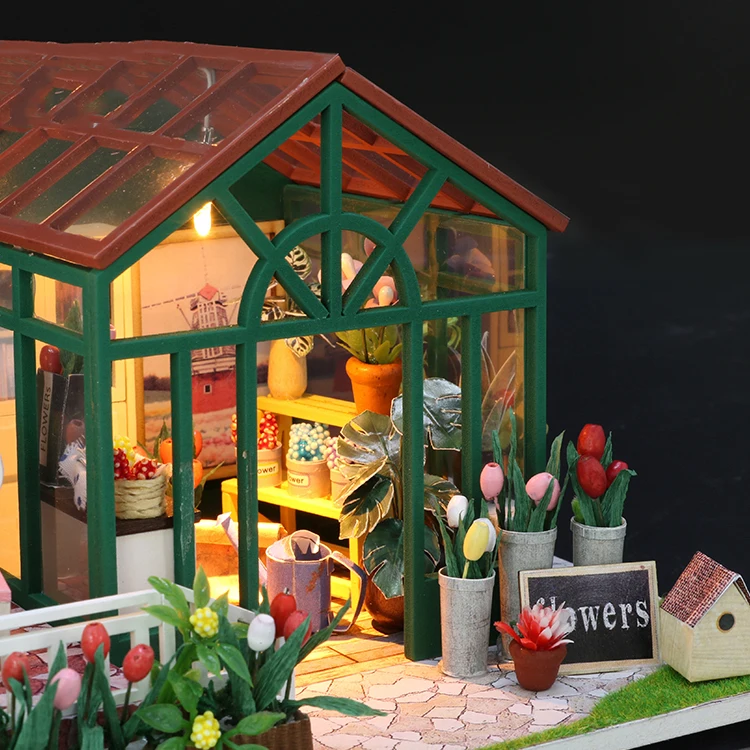 С музыкальной коробкой кукольный домик Diy Миниатюрный 3D Деревянный миниатюрный
