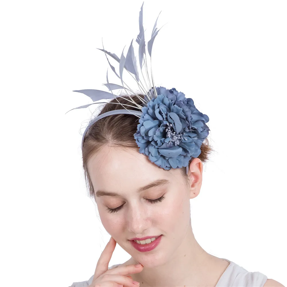 Элегантная женская цветочная повязка на голову свадебная для невесты вуалетки
