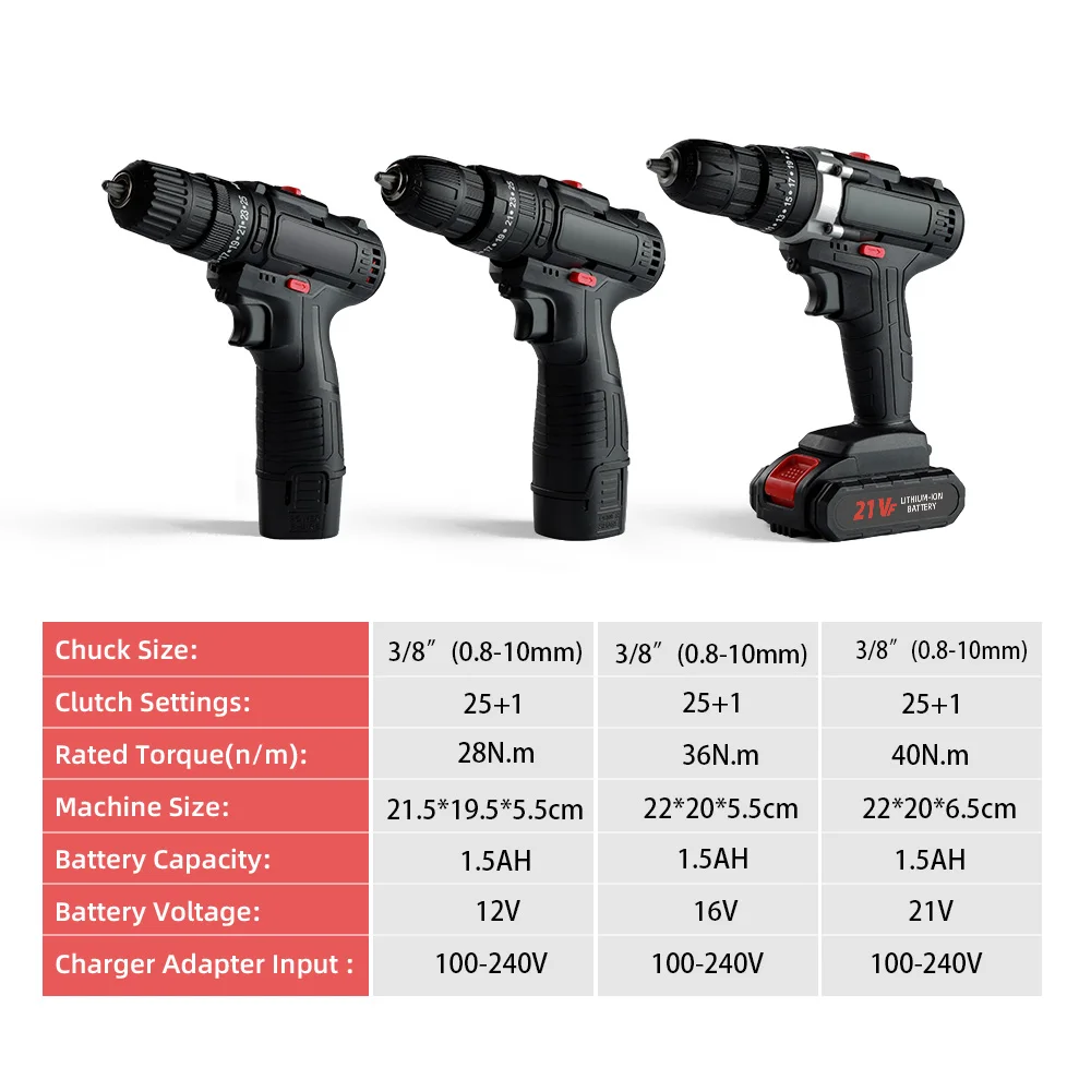 16 в отвертка электрическая для винтов со льдом бесщеточная дрель мини