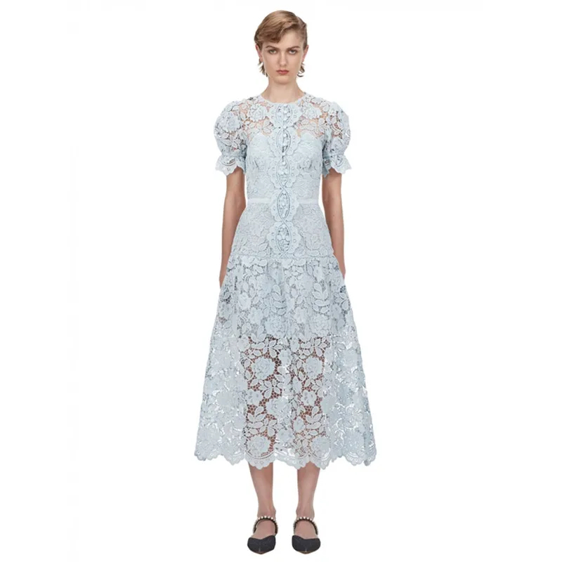 Женское платье Автопортрет VERHELLEN светло голубое праздвечерние чное с коротким