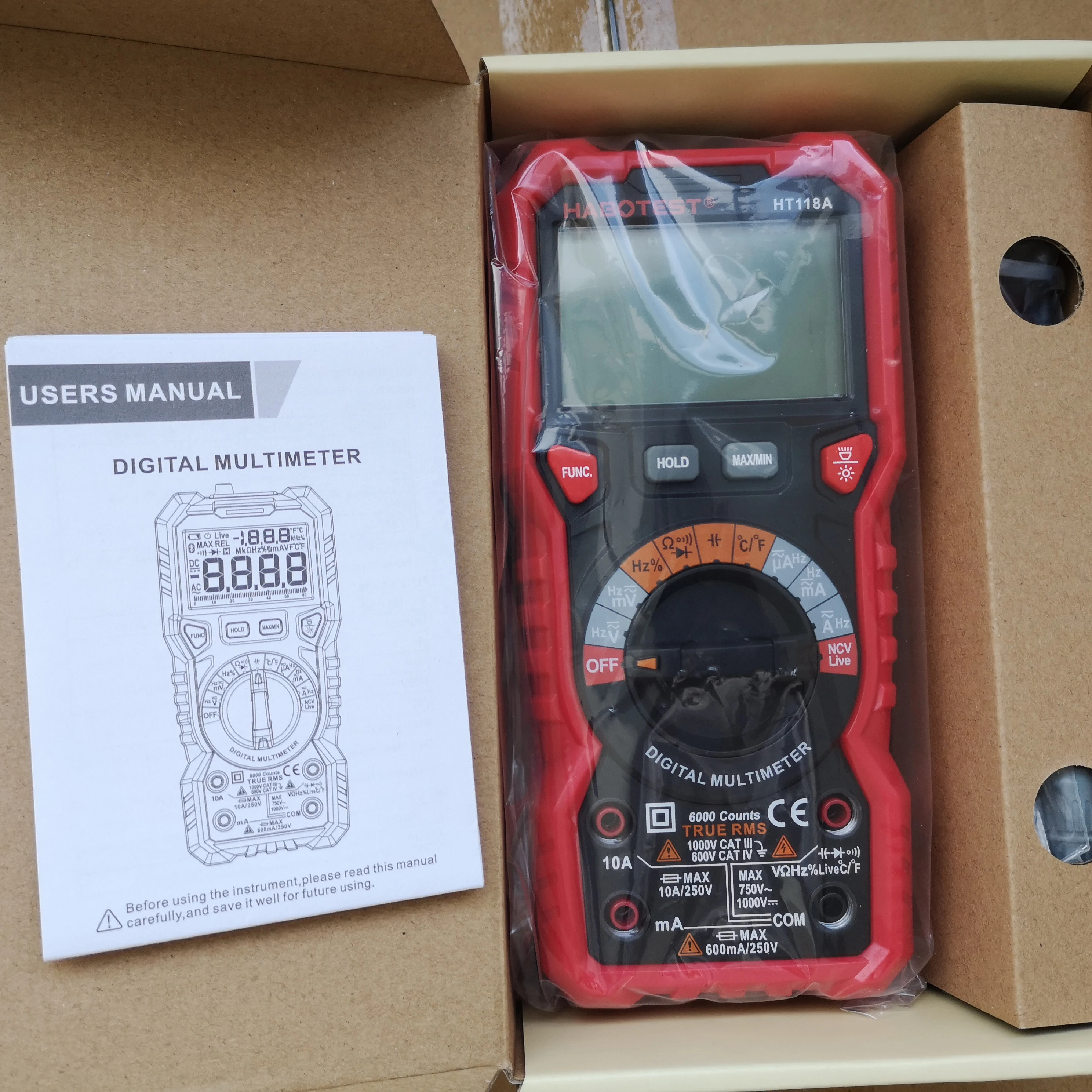 Бренд ЖК-дисплей Цифровой мультиметр портативная подсветка AC DC Амперметр