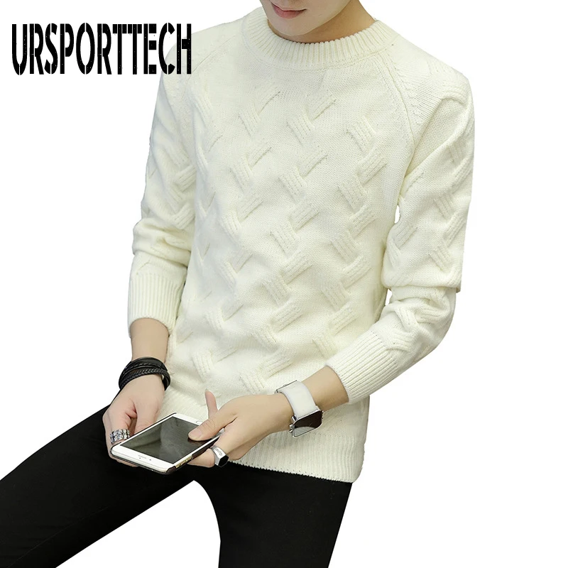 Зимний высококачественный толстый теплый свитер для мужчин Брендовые мужские