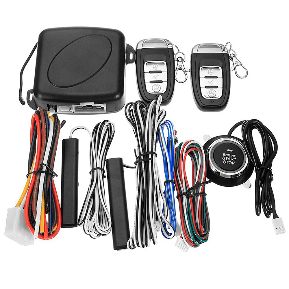 

Car Keyless Entry Engine Start Alarm System Push Button Remote Starter Universal Smart Car Start Button System for Cars SUV PKE