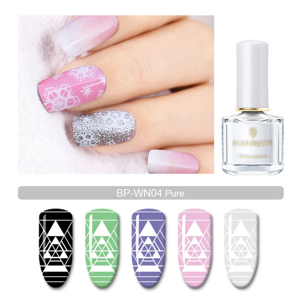 6 мл Гель лак для ногтей с цветочным принтом быстро сохнут штамповка Для женщин