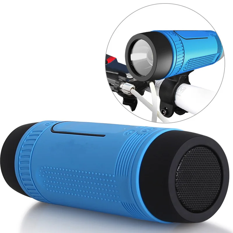 Column Bluetooth Speaker Fm Radio Waterproof Portable Sound Box Outdoor Boombox Mini Wireless Bicycle Speaker+Mounting | Электроника
