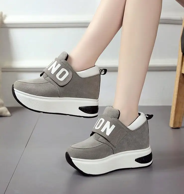 gray 2 Женские кроссовки; Вулканизированная обувь; женская повседневная обувь; дышащая прогулочная сетчатая обувь на плоской подошве; обувь для пар; большие размеры 35-42 - Цвет: gray 2