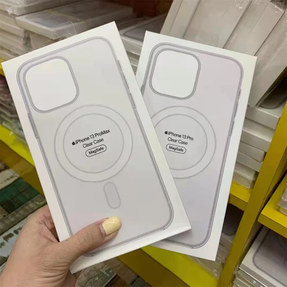 

Transparent magnetic tape animation mobile phone case For iPhone 13 Pro 13 Mini 13 ProMax 13 for magsafe clear case