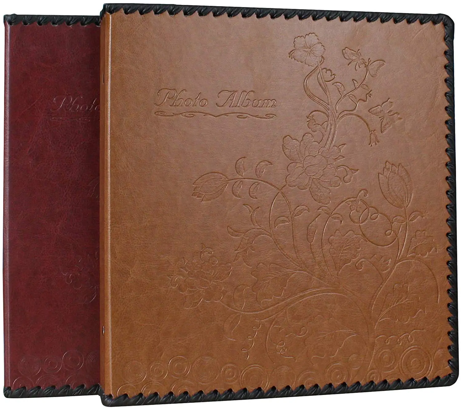 

Retro Luxury 160 Holds Self-Stick Page Photo Album Book Family Wedding Album PU Leather Cover Holds 3x5 4x6 5x7 6x8 8x10 Photos