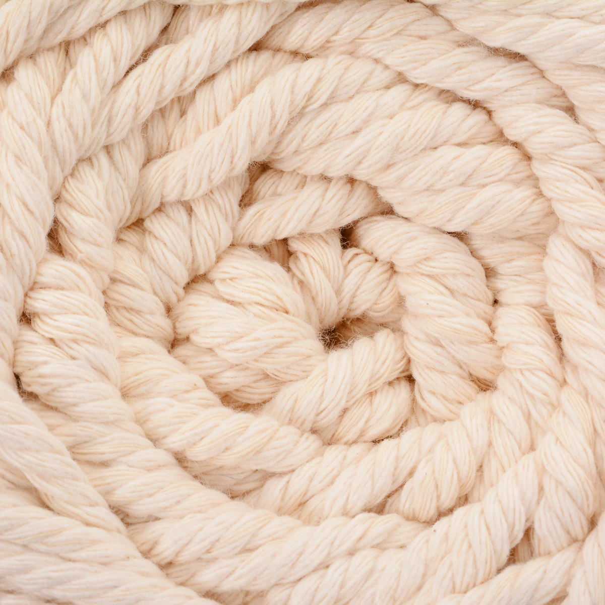 Прочный 4 мм хлопковая веревка макраме натурального бежевого цвета скрученный