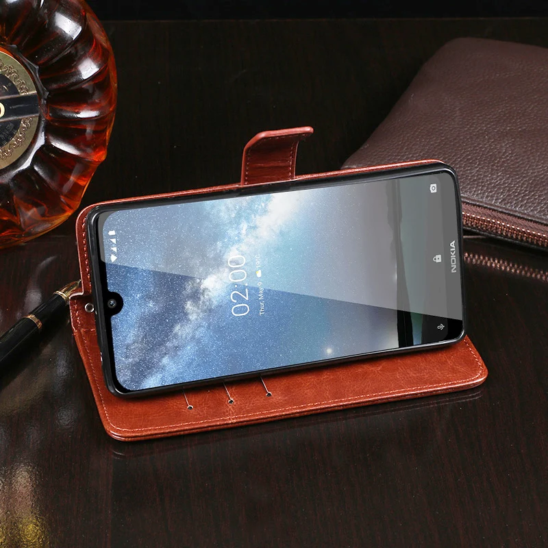 Чехол-бумажник для Nokia 2 кожаный чехол-книжка с подставкой чехлы аксессуары |