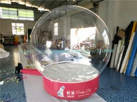sale of 2 meters diameter christmas inflatable snowball pvc transparent display ball crystal ball