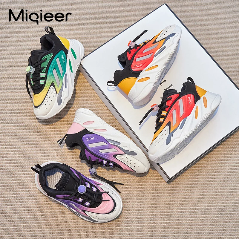 Детские кроссовки повседневная обувь на массивной подошве для маленьких