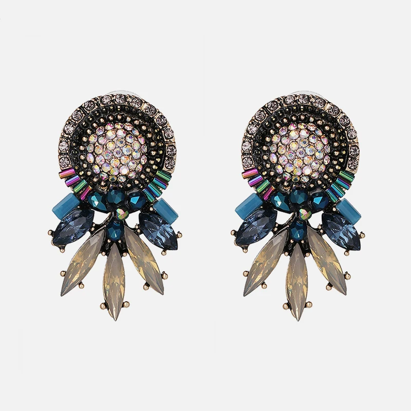 Ztech 32 дизайн синий кристалл/Кисточка/смолы Eearrings pendientes mujer moda Za новые большие массивные Оптовые аксессуары для ушей
