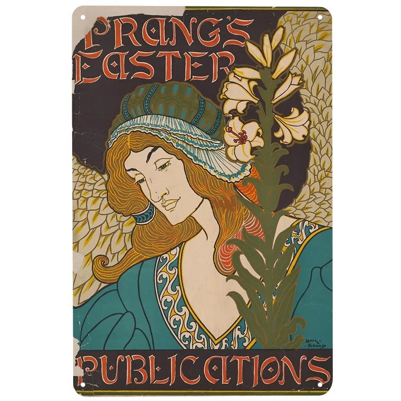 

Prang Easter printed Vintage Metal Signs Retro Tin Signs Funny Poster Decor for Bar Pub Club Decoration for Living Room Home