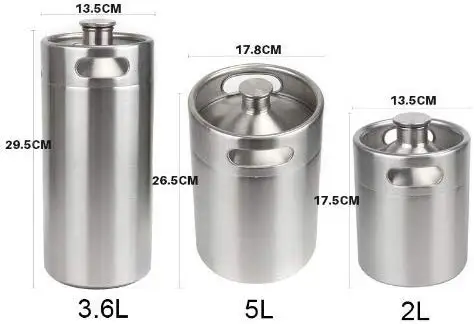 2L/3.6L/5L Пивной Бочонок Мини бочонок в стиле из нержавеющей стали пивные