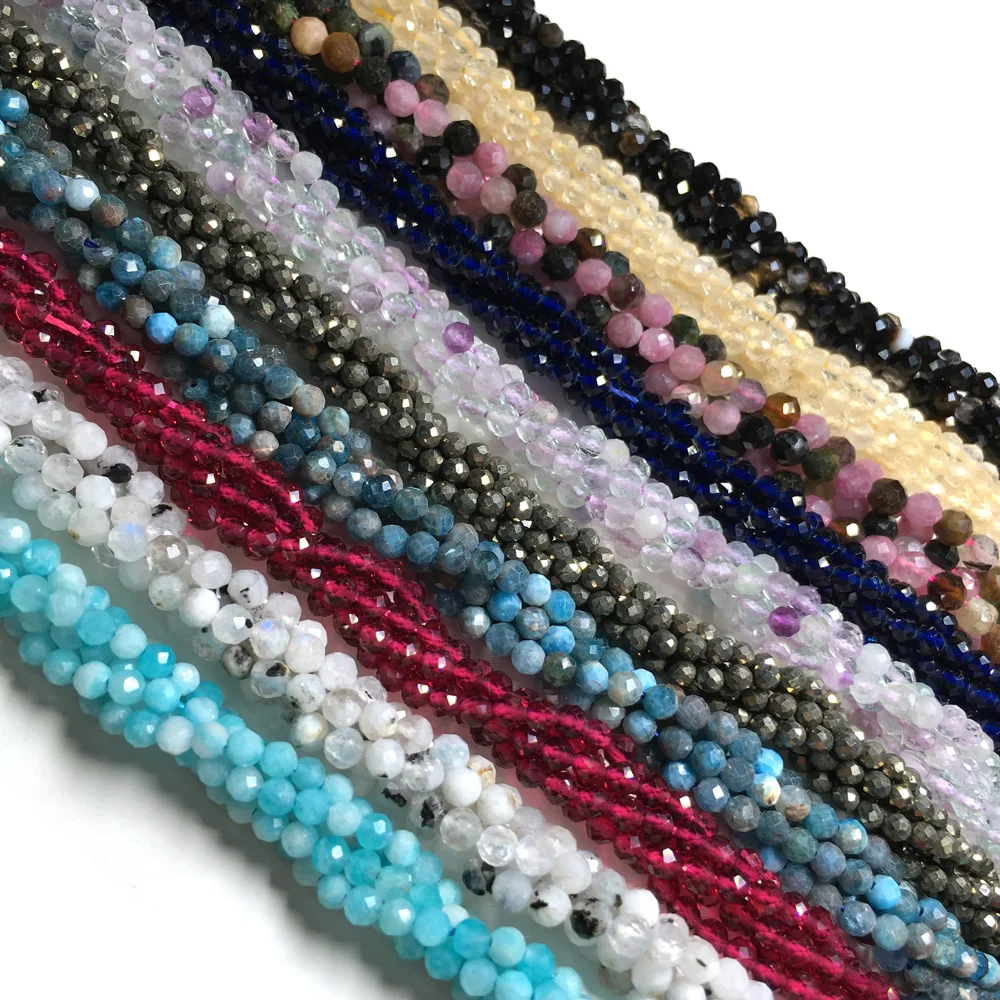 

Natural Stone Faceted Scattered Beads Pyrite Crystal Agates Loose Beads For Jewelry Making DIY Accessories Fit Necklace Bracelet