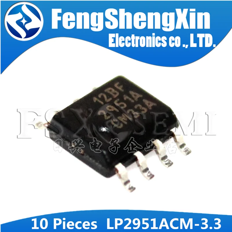 10pcs LP2951ACM-3.3 SOP8 LP2951ACM LP2951 SOP-8 2951A CM3.3 Adjustable Micropower Voltage Regulators