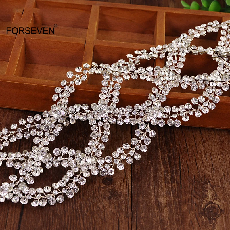 

Vintage Bridal Headpiece Elegant Handmade Rhinestone Hair Accessories Charming Jewelry Gifts for Women SL