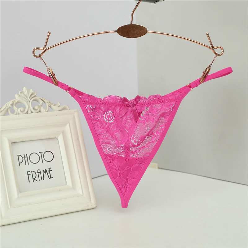 Бесшовные стринги женские прозрачные кружевные сексуальные трусики