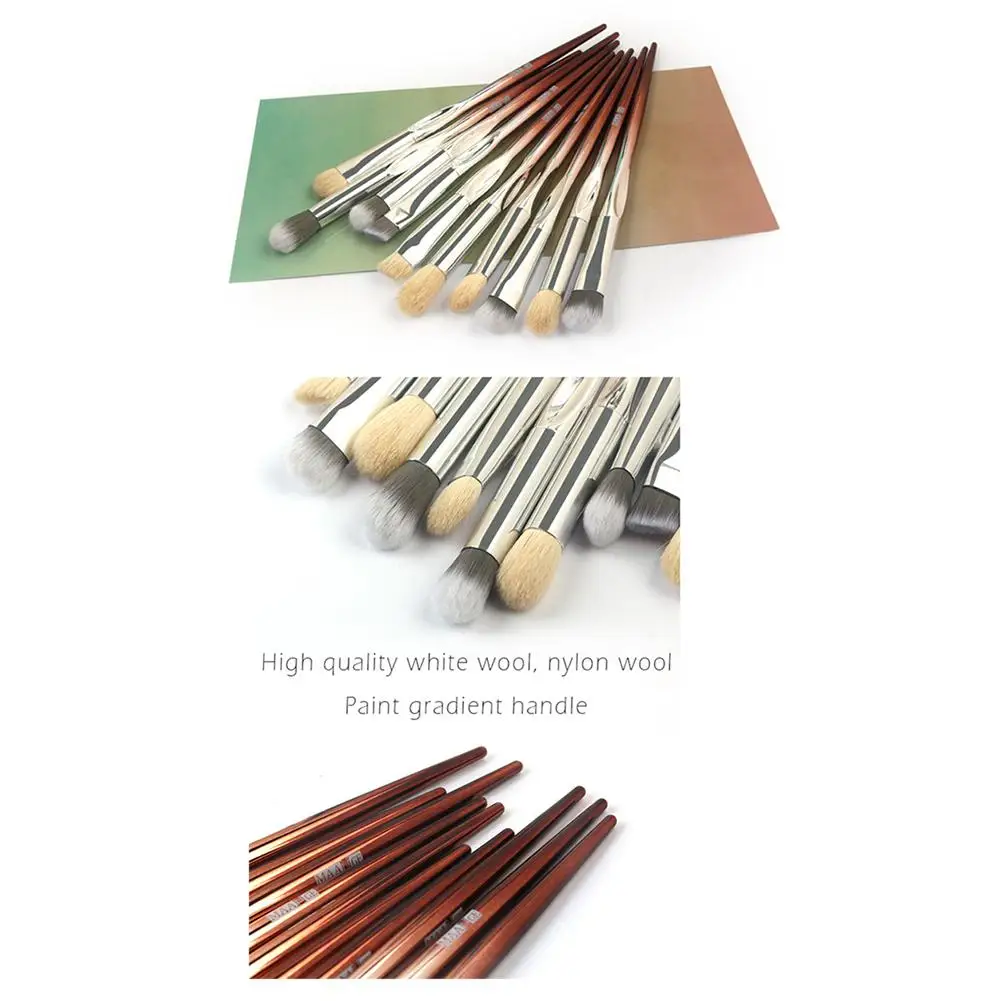 10 шт. Профессиональные кисти для макияжа|Аппликатор теней век| |