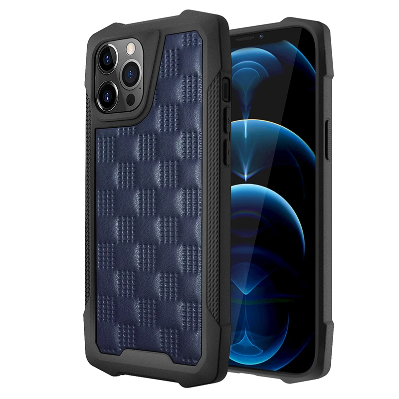 

Fundas 3D PU Leather Armor Shockproof Case for iPhone 11 12 13 Pro Max XS XR 6S 7 8 Plus Mini Soft Silicon Bumper Business Cover