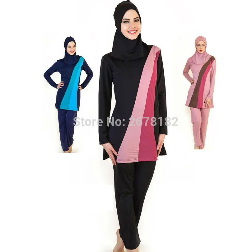 Мусульманский женский спа купальник исламский купальный костюм с полным лицом