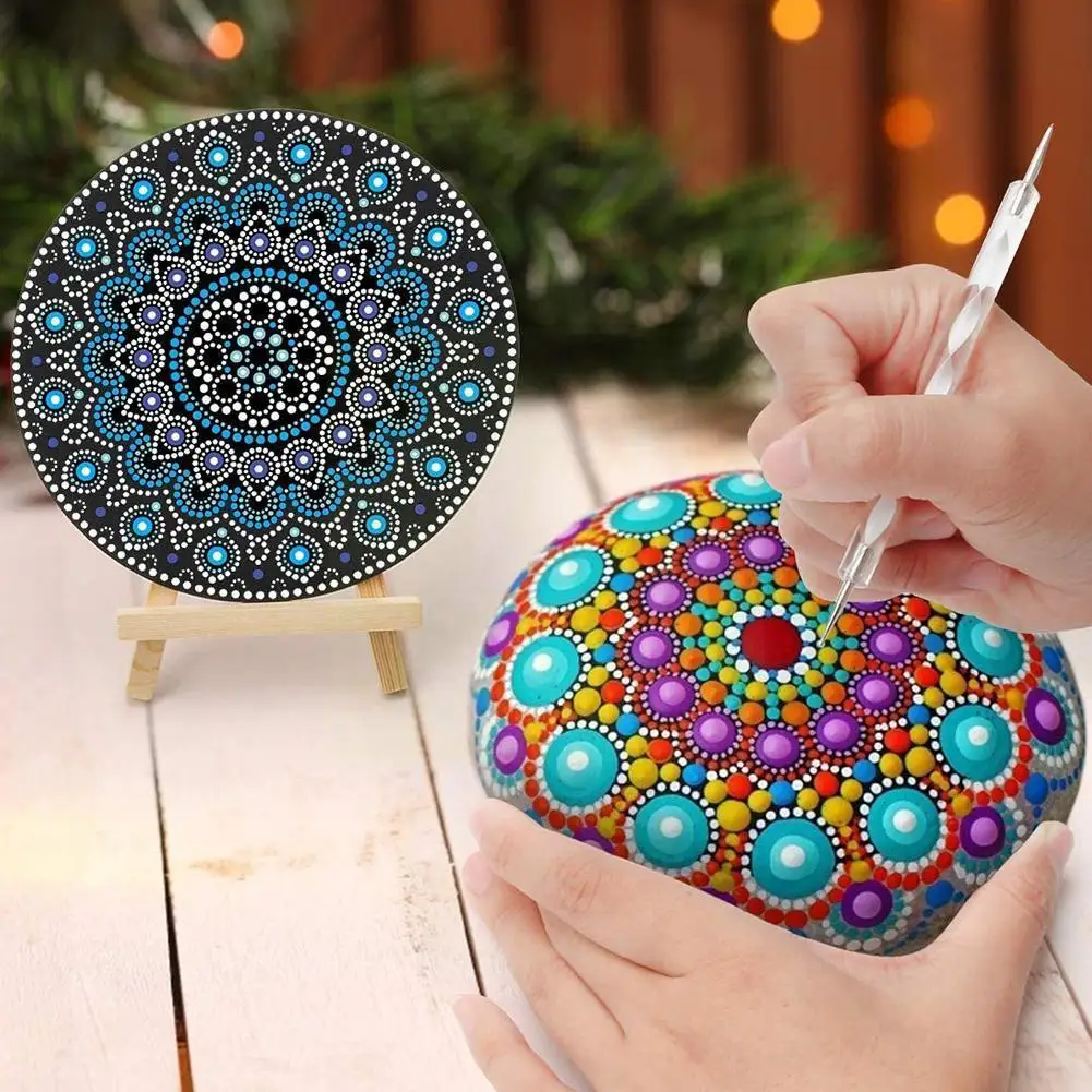 

Инструмент для подсчета мандалы, 33 шт., зеркальная форма, железная рукоятка, кисть, набор инструментов для самостоятельной живописи, Z1L5