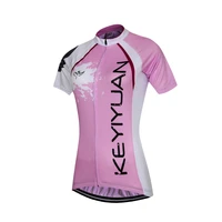 keyiyuan women short sleeve cycling jersey top summer bike clothing road bicycle shirts outdoor mtb sports wear cycliste femme