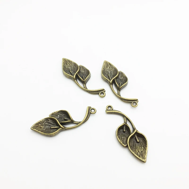 10 шт. ожерелье из сплава с листьями Дерева Подвеска Браслет Подвески в античном