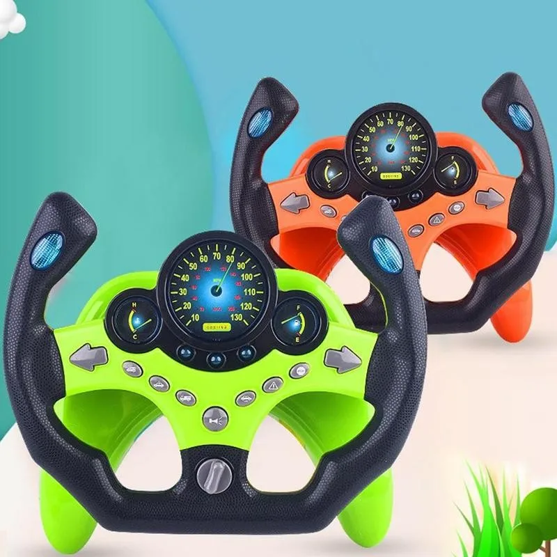 

Children Steering Wheel Toy Vocal Toy With Light Sound Eletric Copilot Stroller Steering Wheel Toys Kids Educational Toy Gift