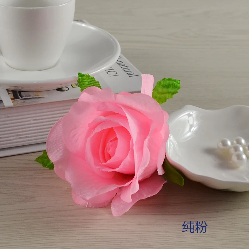 

10pcs 8cm European Artificial Rose Flower Head or Stem For Wedding Home Decoration DIY Corsage Wreath Fall Vivid Silk Flowers