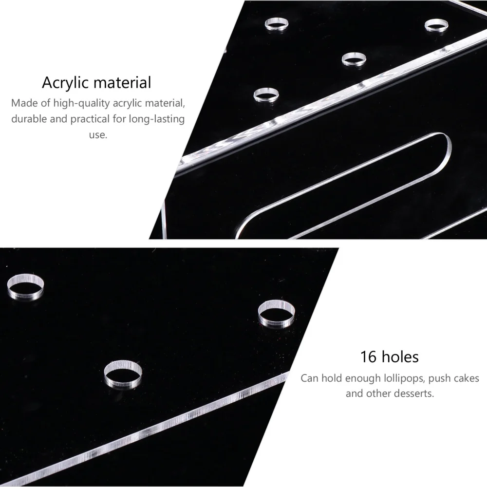 

1Pc Acrylic Lollipop Stand 16 Holes Display Stand Push Cake Holder Storage Rack