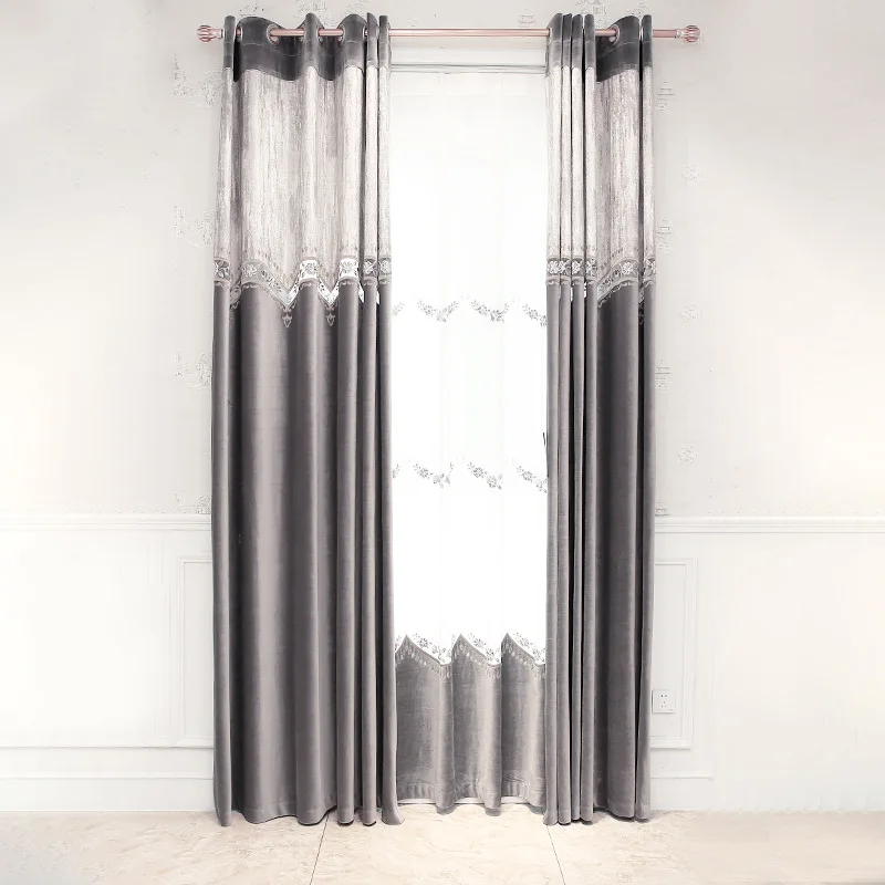 Современная шенилля Роскошная занавеска ткань для гостиной затенение жаккард