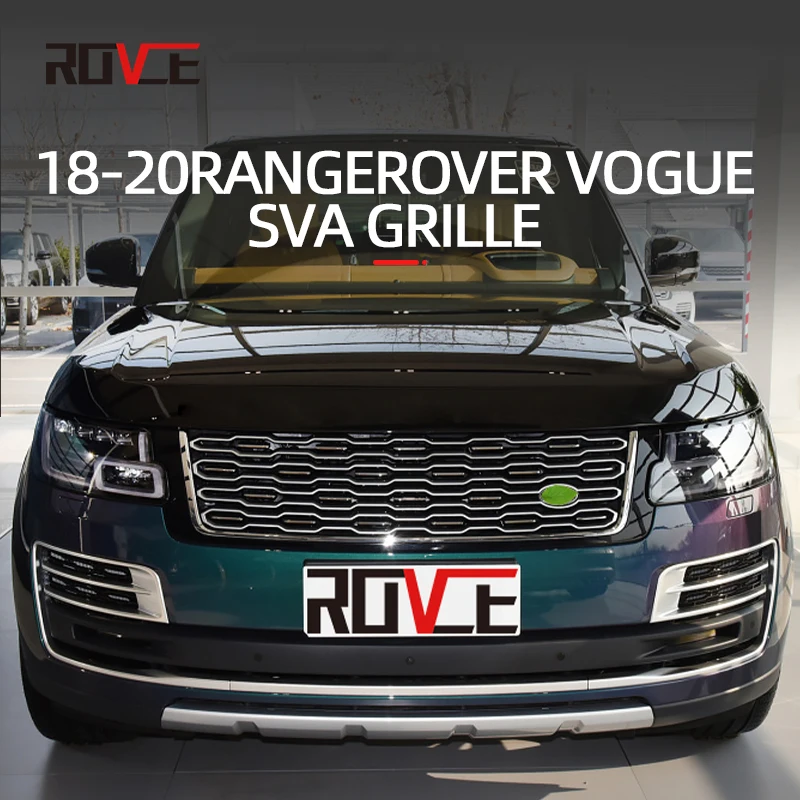 

1pcs Fit For Land Rover Range Rover VOGUE SVA 2018 2019 2020 Black Front Mesh Grill Grille