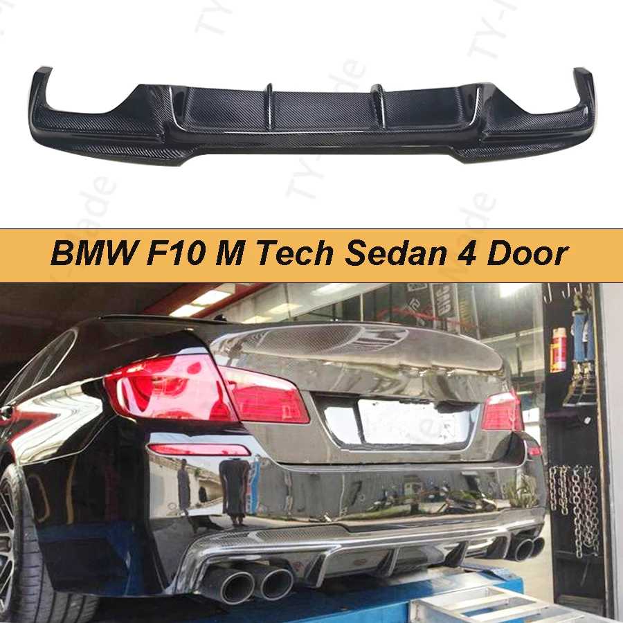 

Car styling Carbon Fiber Rear Bumper Diffuser Lip Spoiler For BMW 5 Series F10 M Sport M Tech Sedan 2012 2013 2014 2015 2016