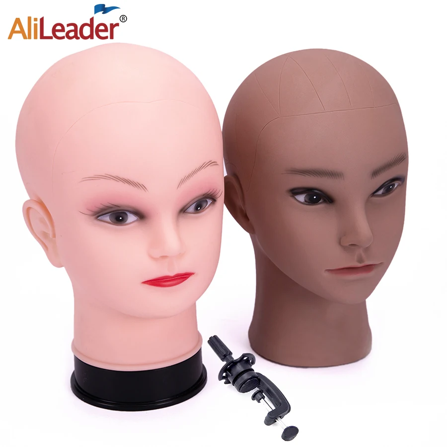 

Alileader Cheap Mannequin Head For DIY Wigs Soft Bald Model Head For Hat Display Wig Display Quality Wig Head