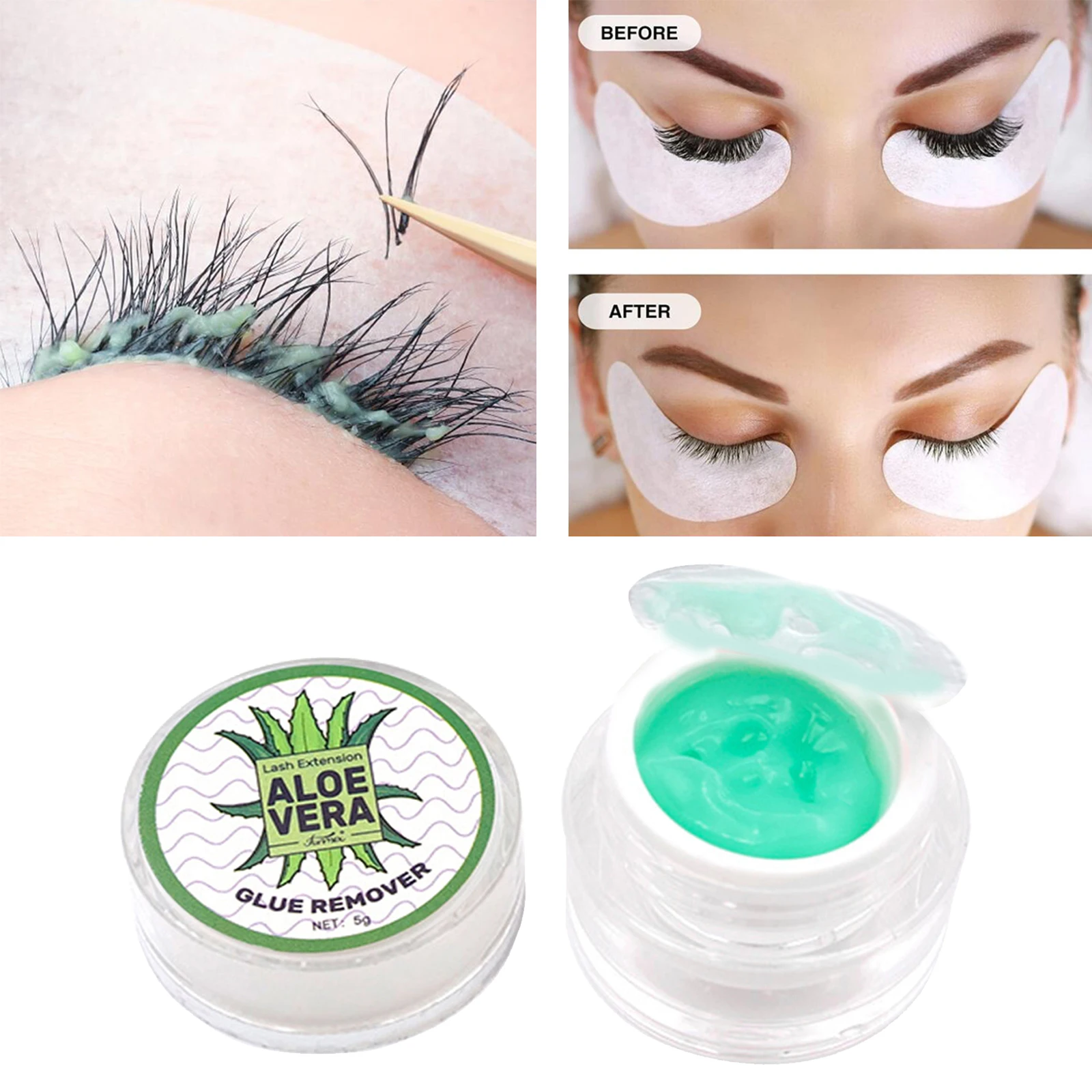 Eyelash Glue Remover Professional Fast Dissolution 5G Fruit Flavour Low Irritation Cream for Lashes Makeup Tools | Красота и здоровье
