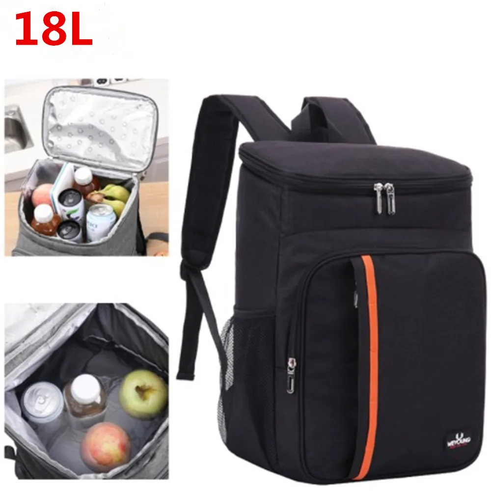 

18L Men's Backpack Large Capacity Cool Warm Insulated Bag Leak Proof Thermal Lunch Picnic Food Beverage Storage Bag Travel Bags