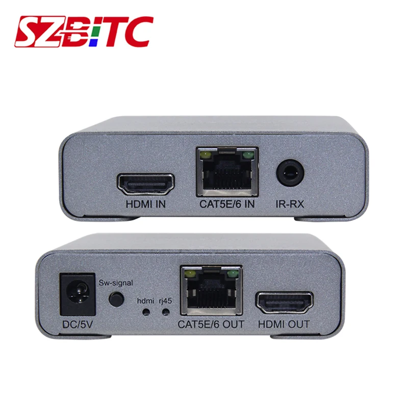 SZBITC 4K HDMI удлинитель 120 м кабель Cat5e/Cat6 ESD Защита RX такая же как TX каскадная передача