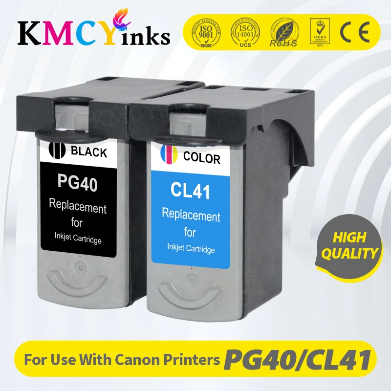 KMCYinks PG 40 CL 41 совместимый картридж с чернилами PG40 для Canon Pixma MP140 MP150 MP160 MP180 MP190 MP210 MP220